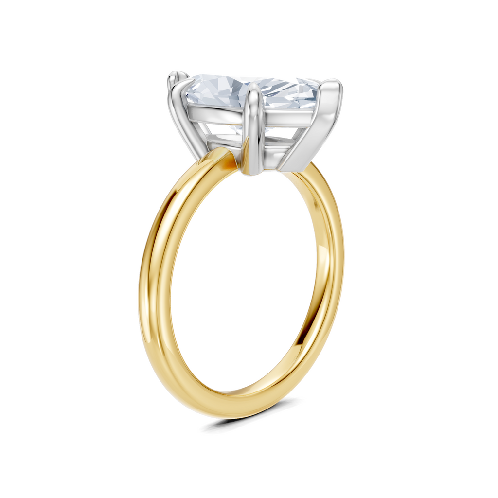Image for Cabas Solitaire Engagement Ring | 14k Two Tone