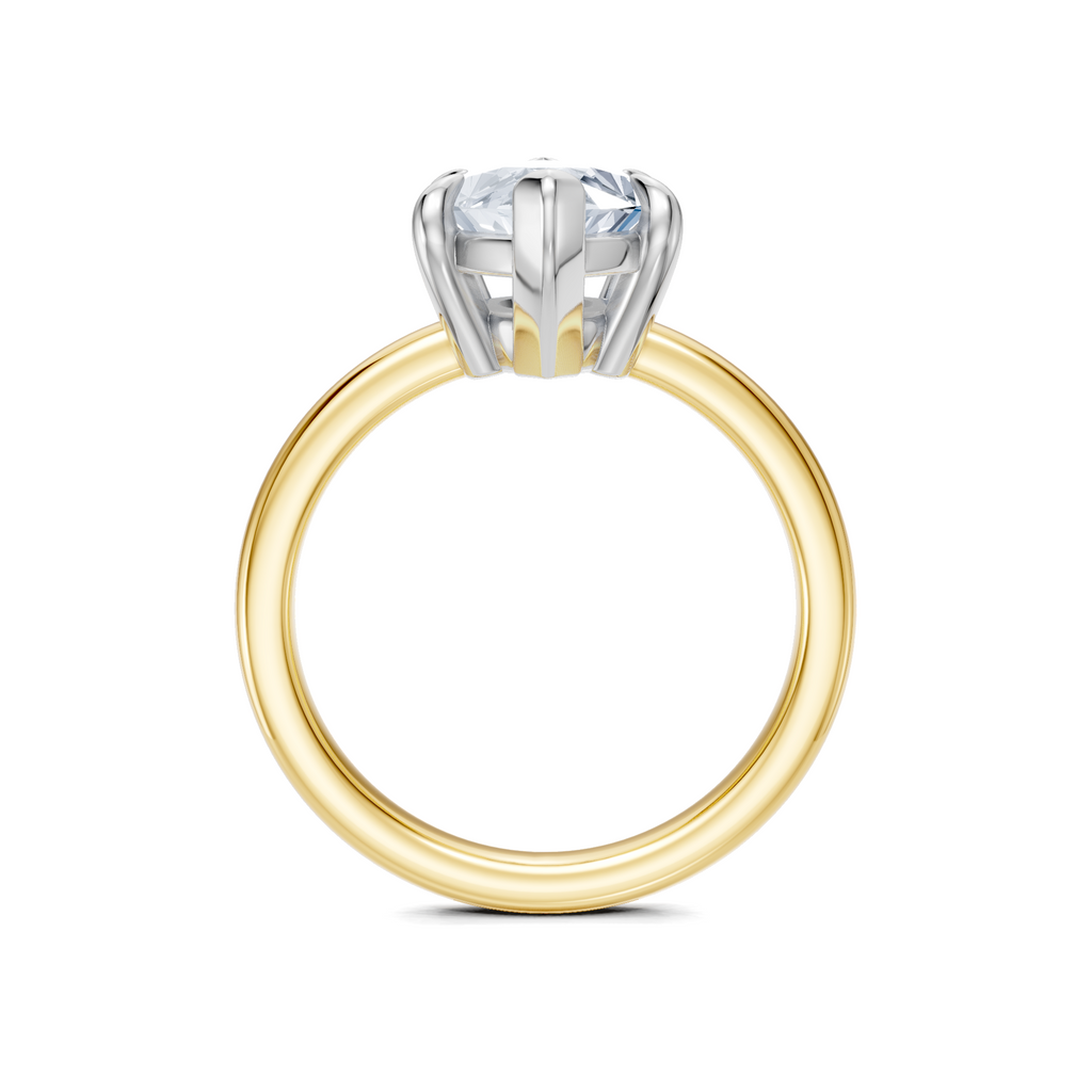 Image for Cabas Solitaire Engagement Ring | 14k Two Tone