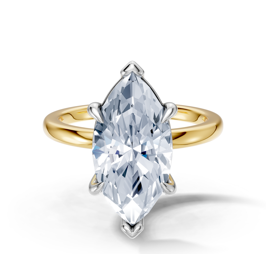 Image for Cabas Solitaire Engagement Ring | 14k Two Tone