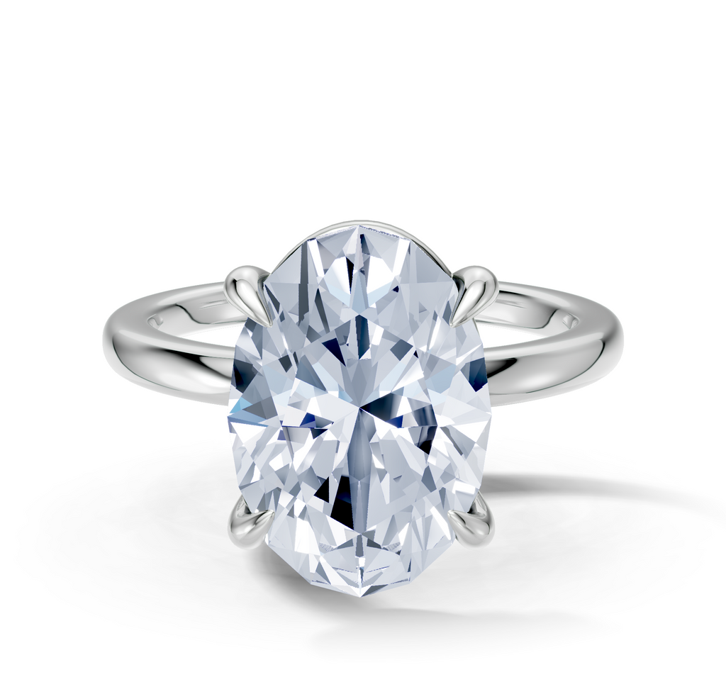 Image for Cabas Solitaire Engagement Ring | 18k White Gold
