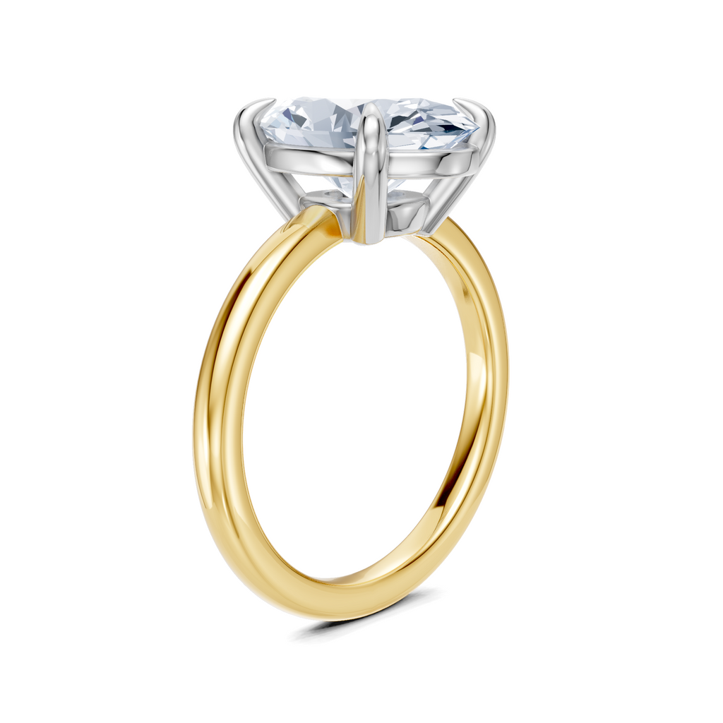 Image for Cabas Solitaire Engagement Ring | 14k Two Tone