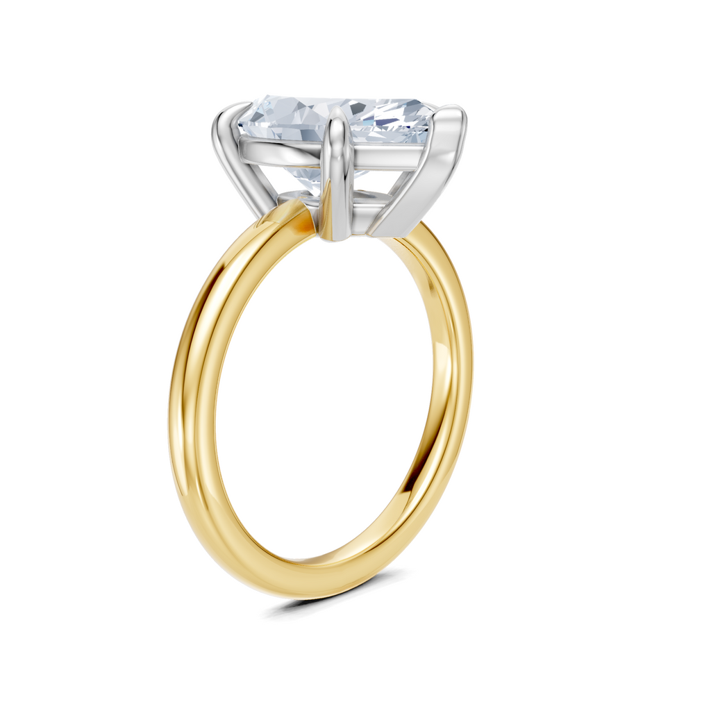 Image for Cabas Solitaire Engagement Ring | 14k Two Tone