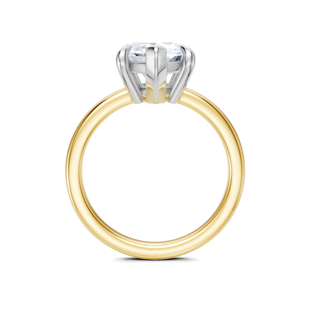 Image for Cabas Solitaire Engagement Ring | 14k Two Tone