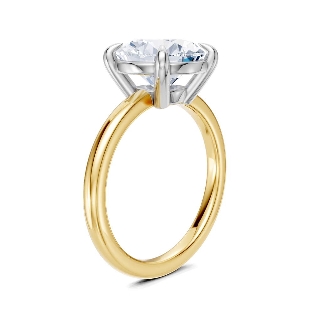 Image for Cabas Solitaire Engagement Ring | 14k Two Tone