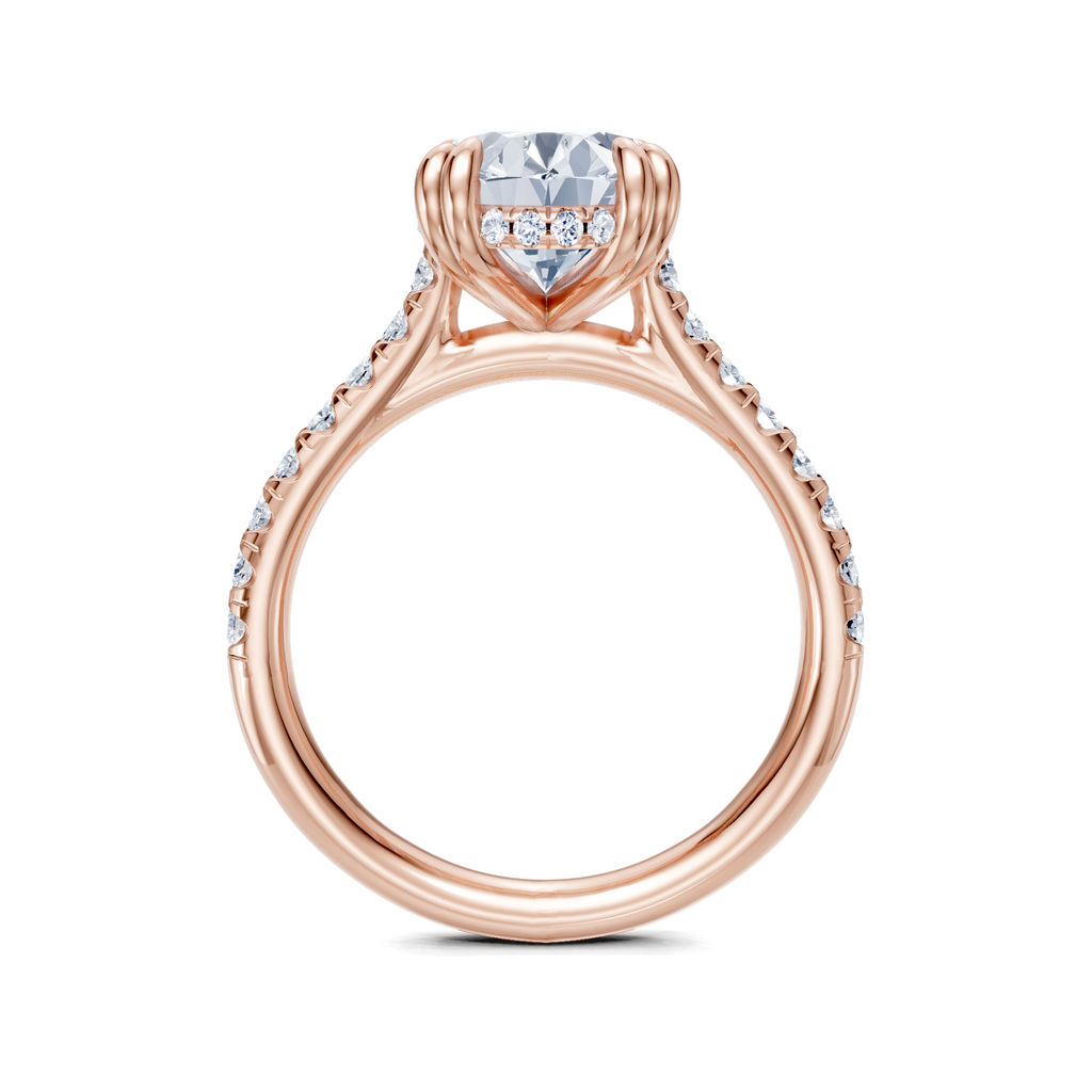 Image for Chateau Side Stone Engagement Ring | 18k Rose Gold