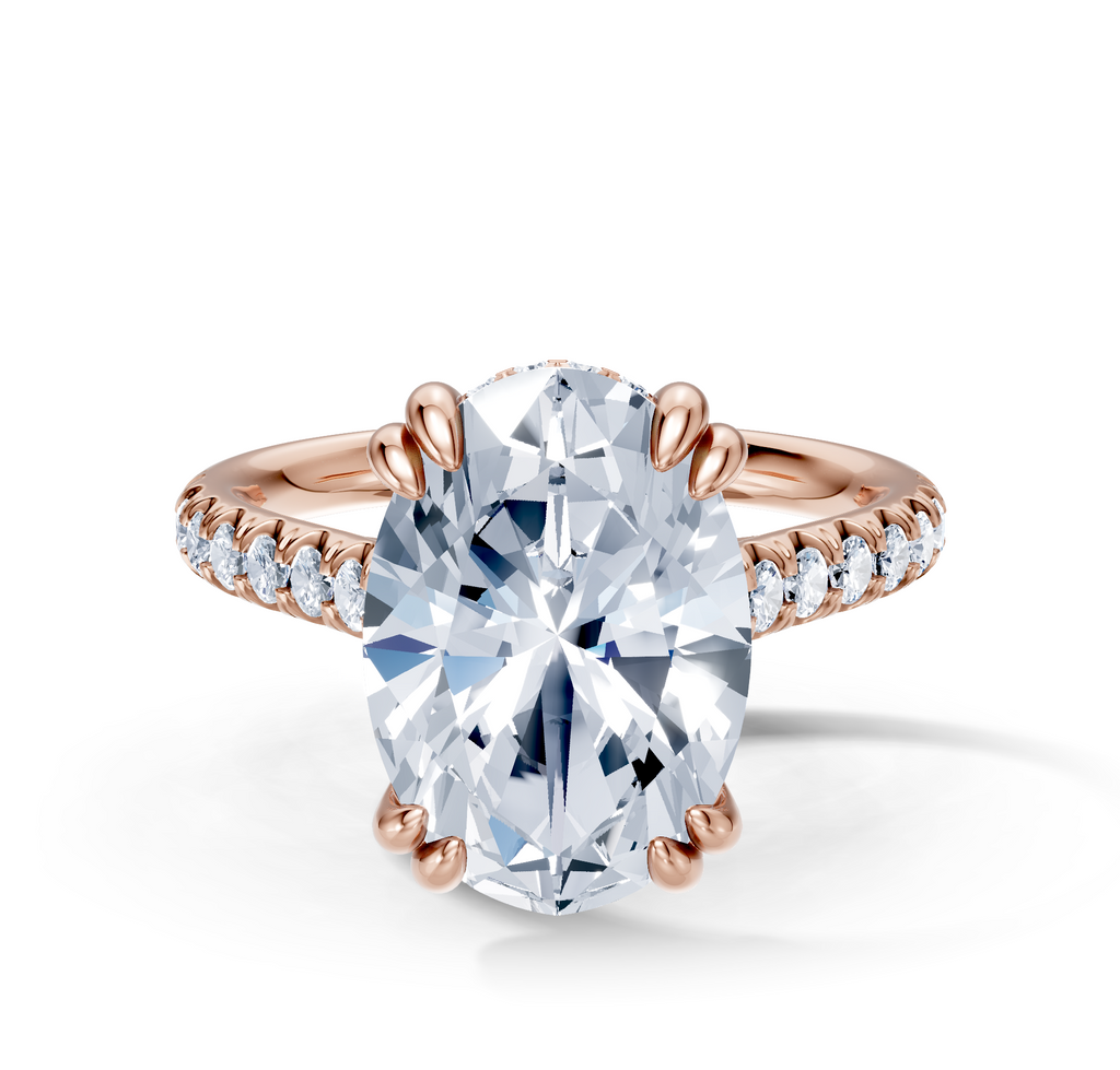 Image for Chateau Side Stone Engagement Ring | 18k Rose Gold