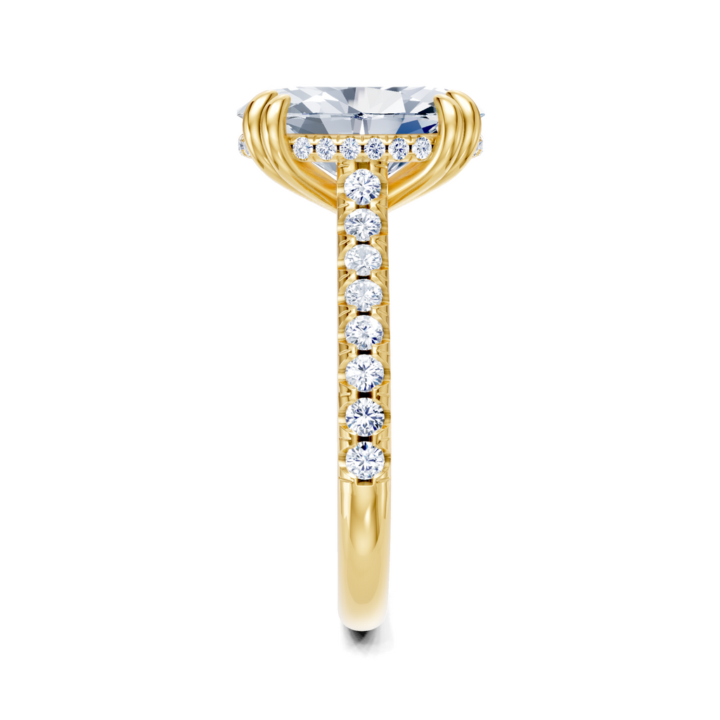 Image for Chateau Side Stone Engagement Ring | 18k Yellow Gold