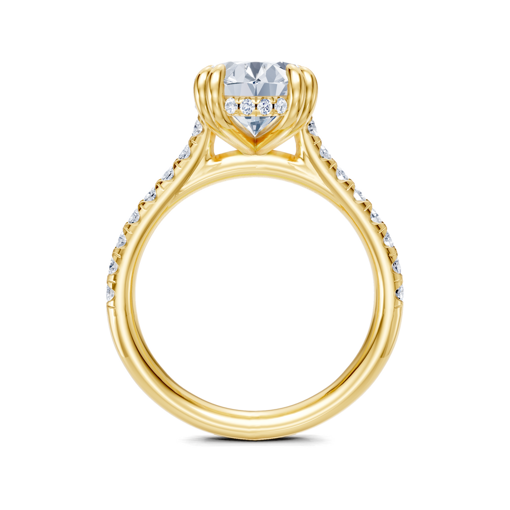Image for Chateau Side Stone Engagement Ring | 18k Yellow Gold