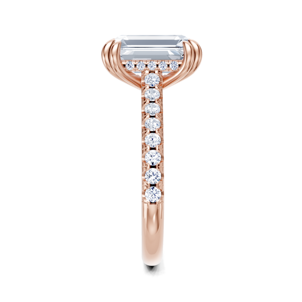 Image for Chateau Side Stone Engagement Ring | 18k Rose Gold