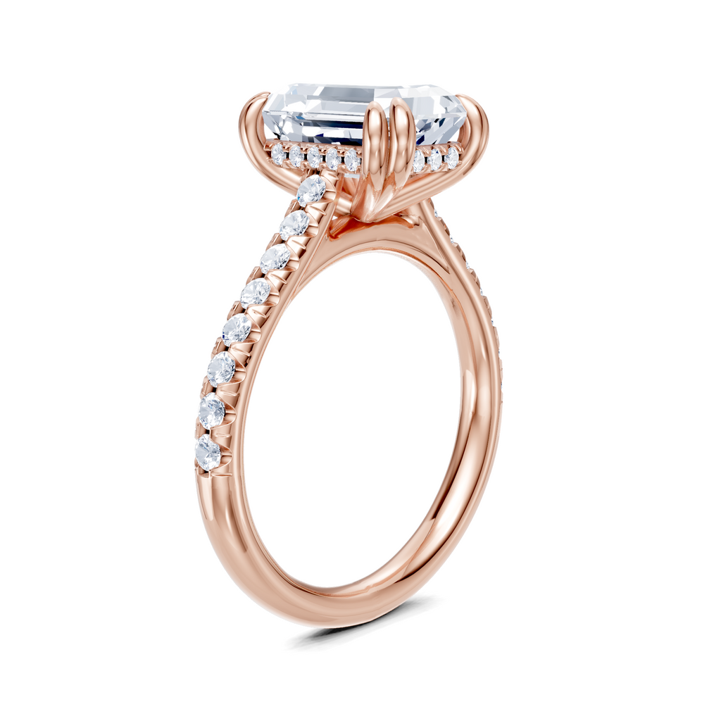 Image for Chateau Side Stone Engagement Ring | 18k Rose Gold