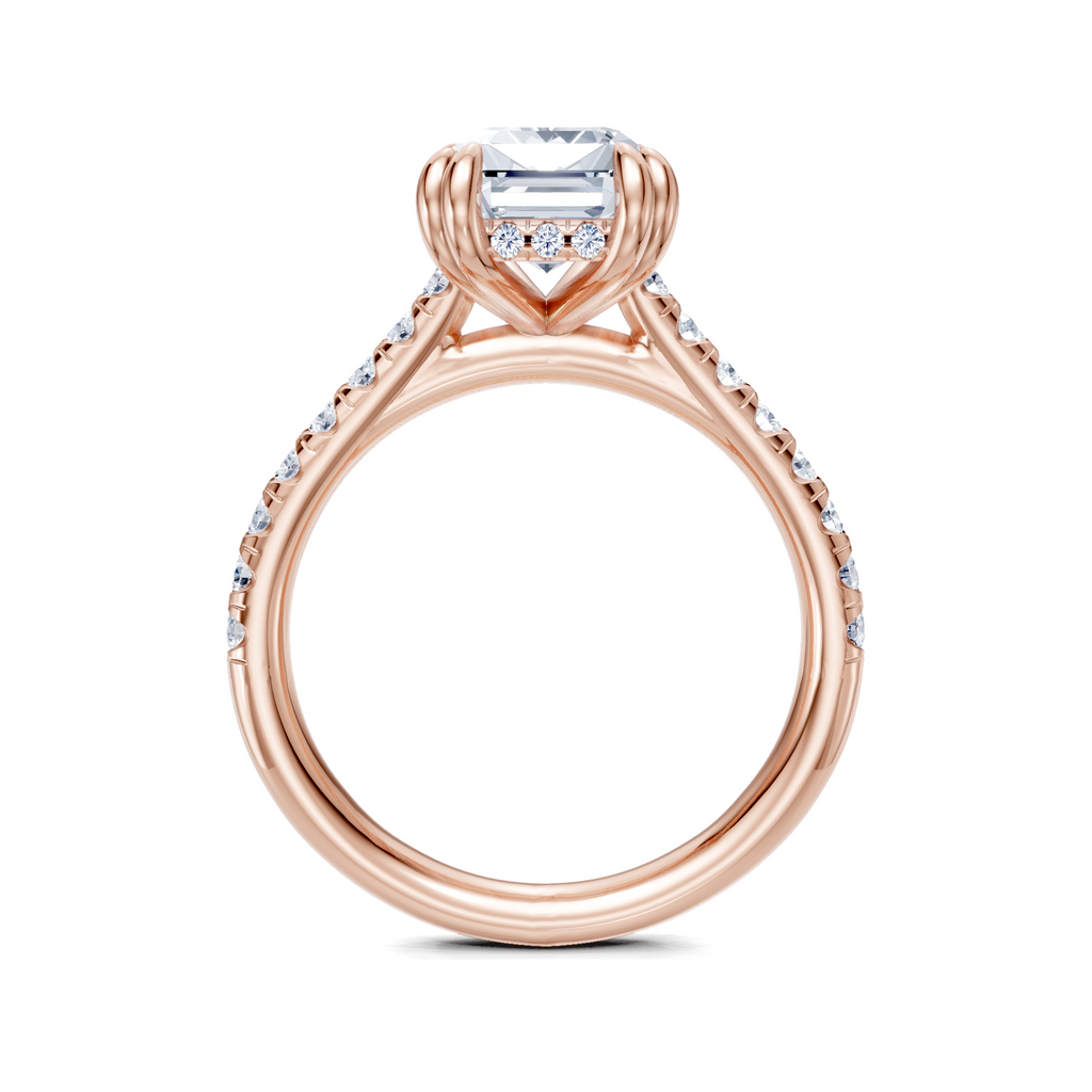 Image for Chateau Side Stone Engagement Ring | 18k Rose Gold