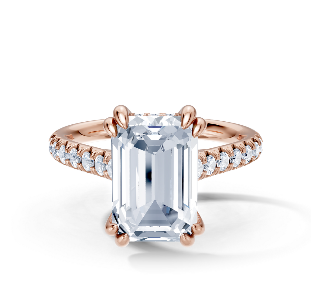 Image for Chateau Side Stone Engagement Ring | 18k Rose Gold