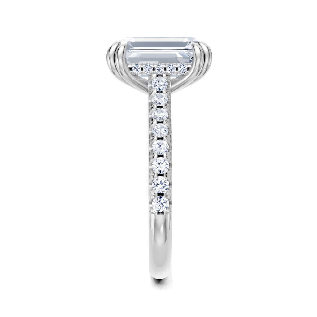 Image for Chateau Side Stone Engagement Ring | 18k White Gold