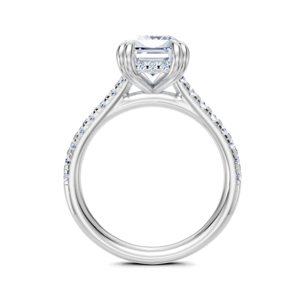 Image for Chateau Side Stone Engagement Ring | 18k White Gold