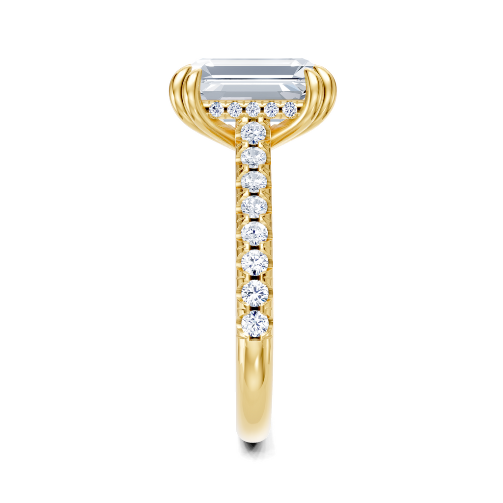 Image for Chateau Side Stone Engagement Ring | 18k Yellow Gold