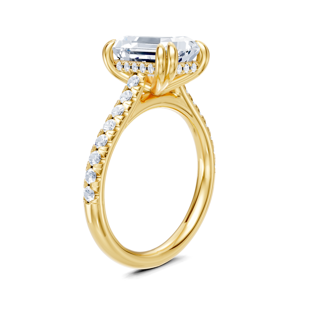 Image for Chateau Side Stone Engagement Ring | 18k Yellow Gold