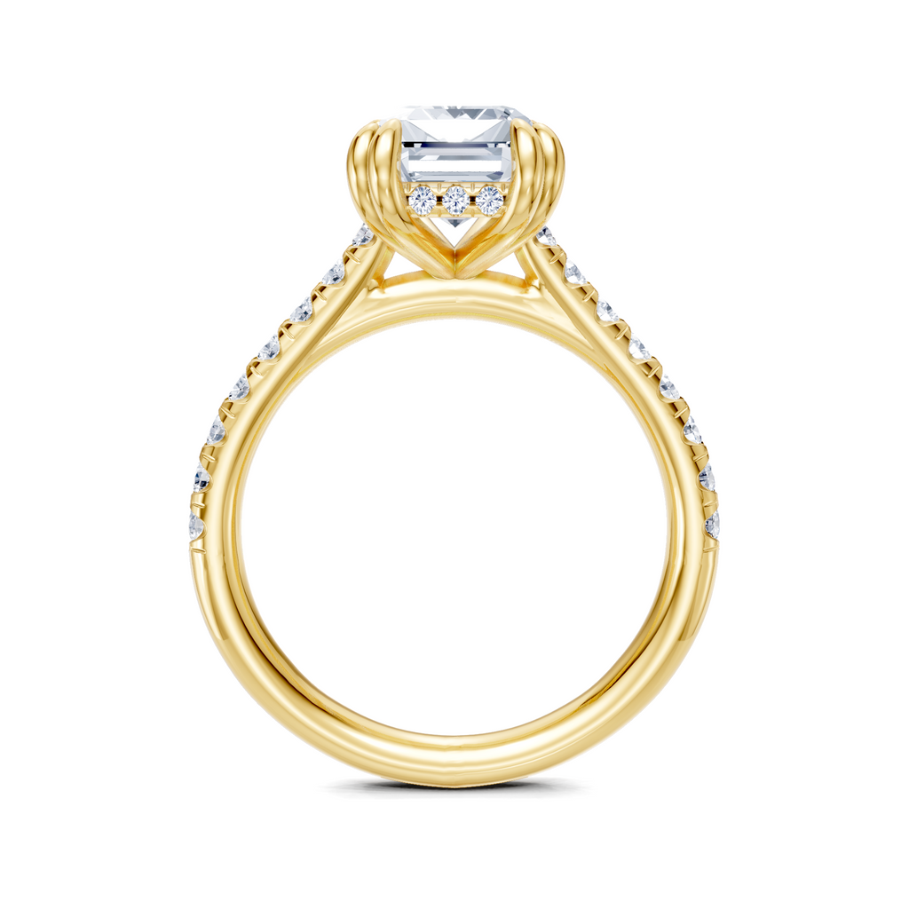 Image for Chateau Side Stone Engagement Ring | 18k Yellow Gold