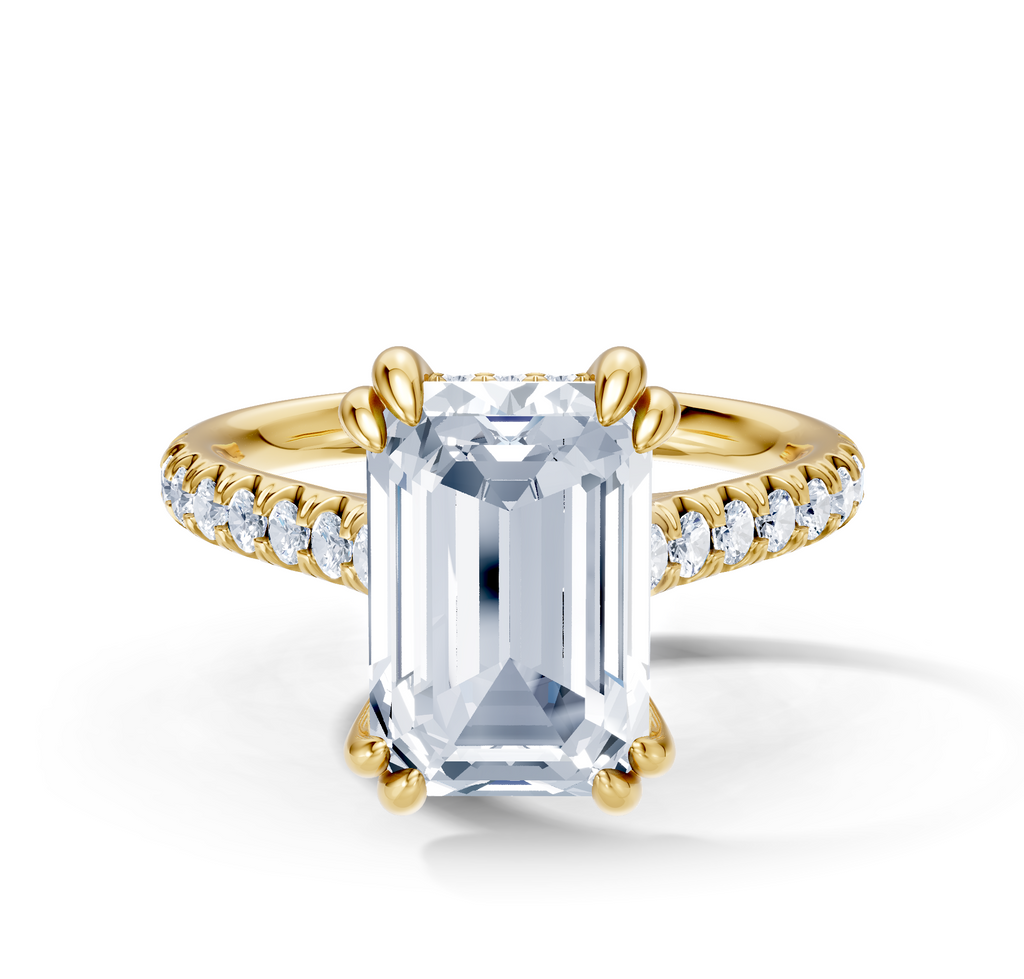 Image for Chateau Side Stone Engagement Ring | 18k Yellow Gold