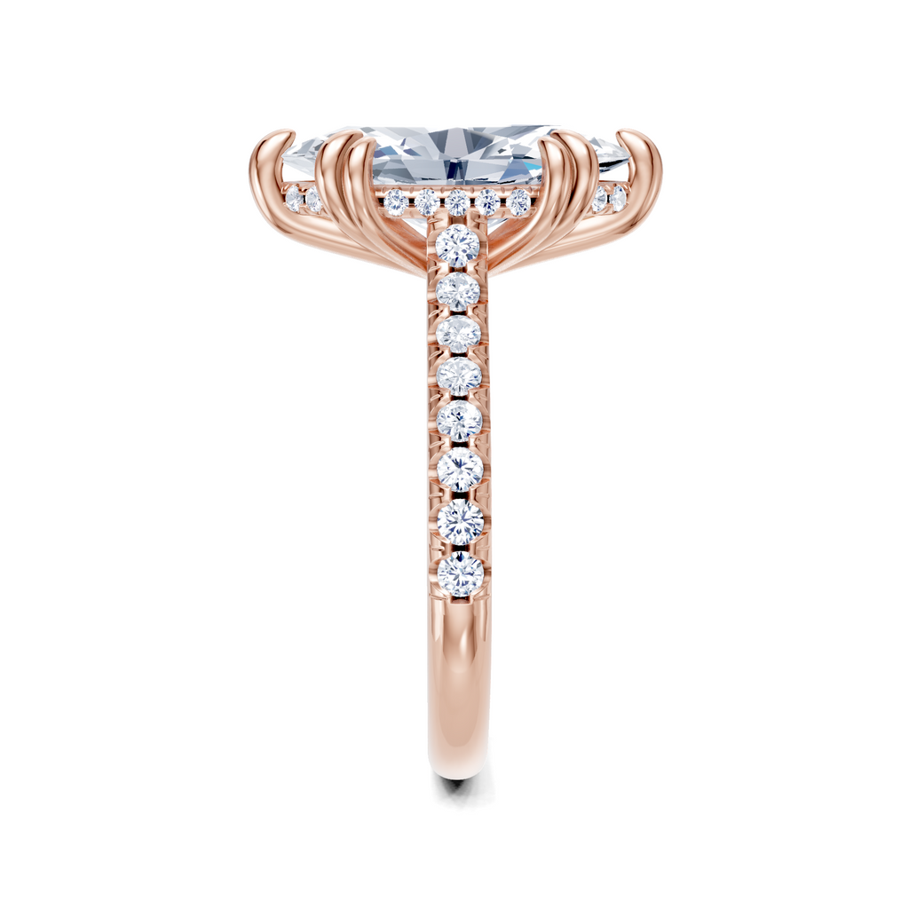Image for Chateau Side Stone Engagement Ring | 18k Rose Gold