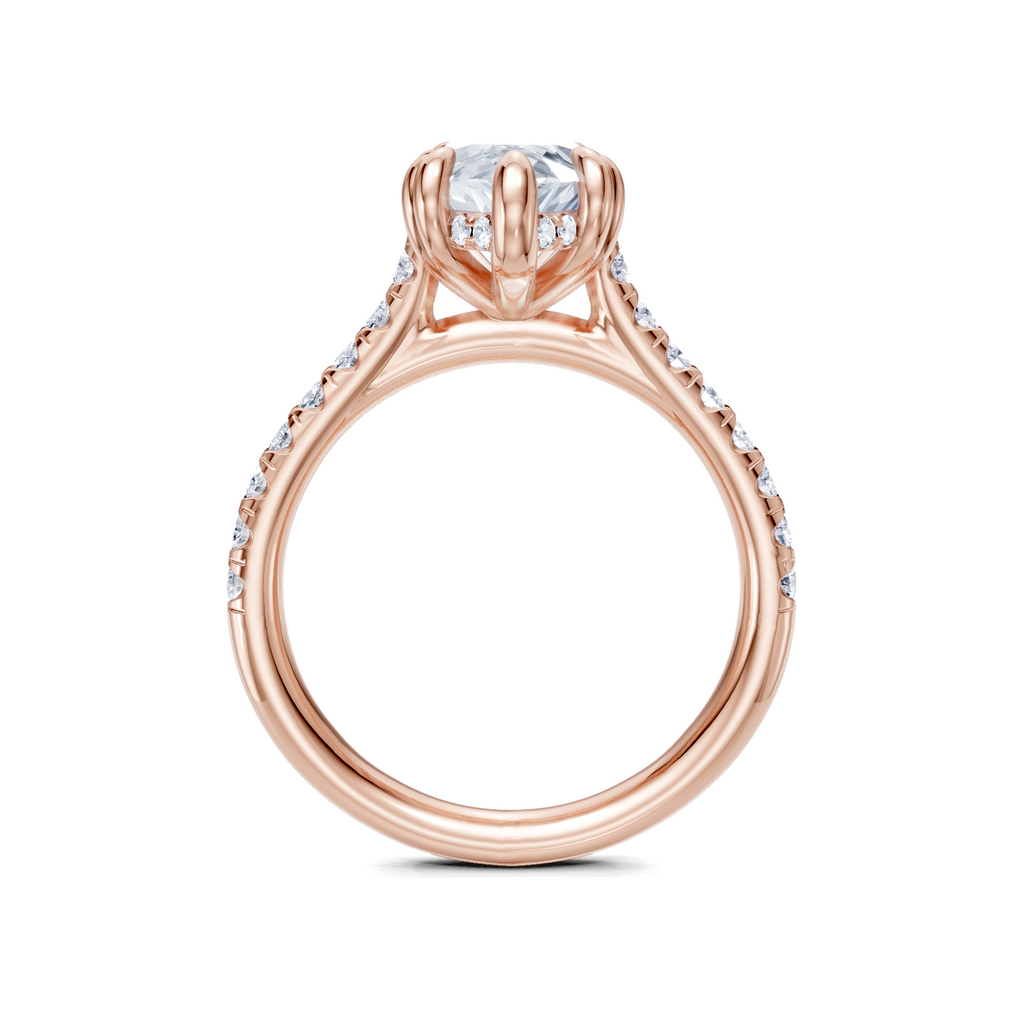 Image for Chateau Side Stone Engagement Ring | 18k Rose Gold