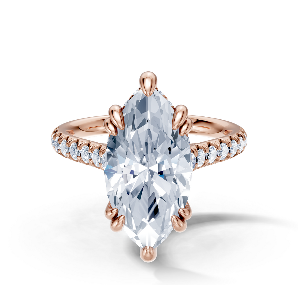 Image for Chateau Side Stone Engagement Ring | 18k Rose Gold