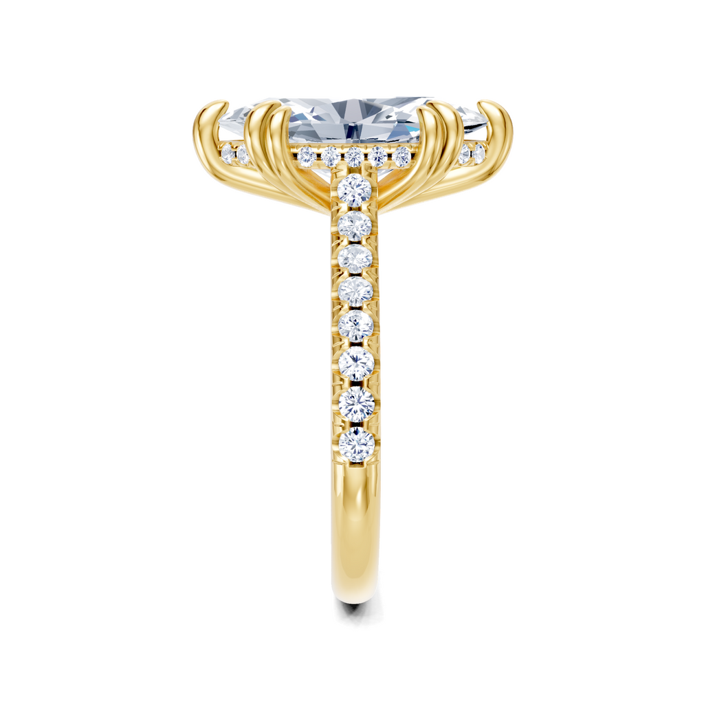 Image for Chateau Side Stone Engagement Ring | 18k Yellow Gold