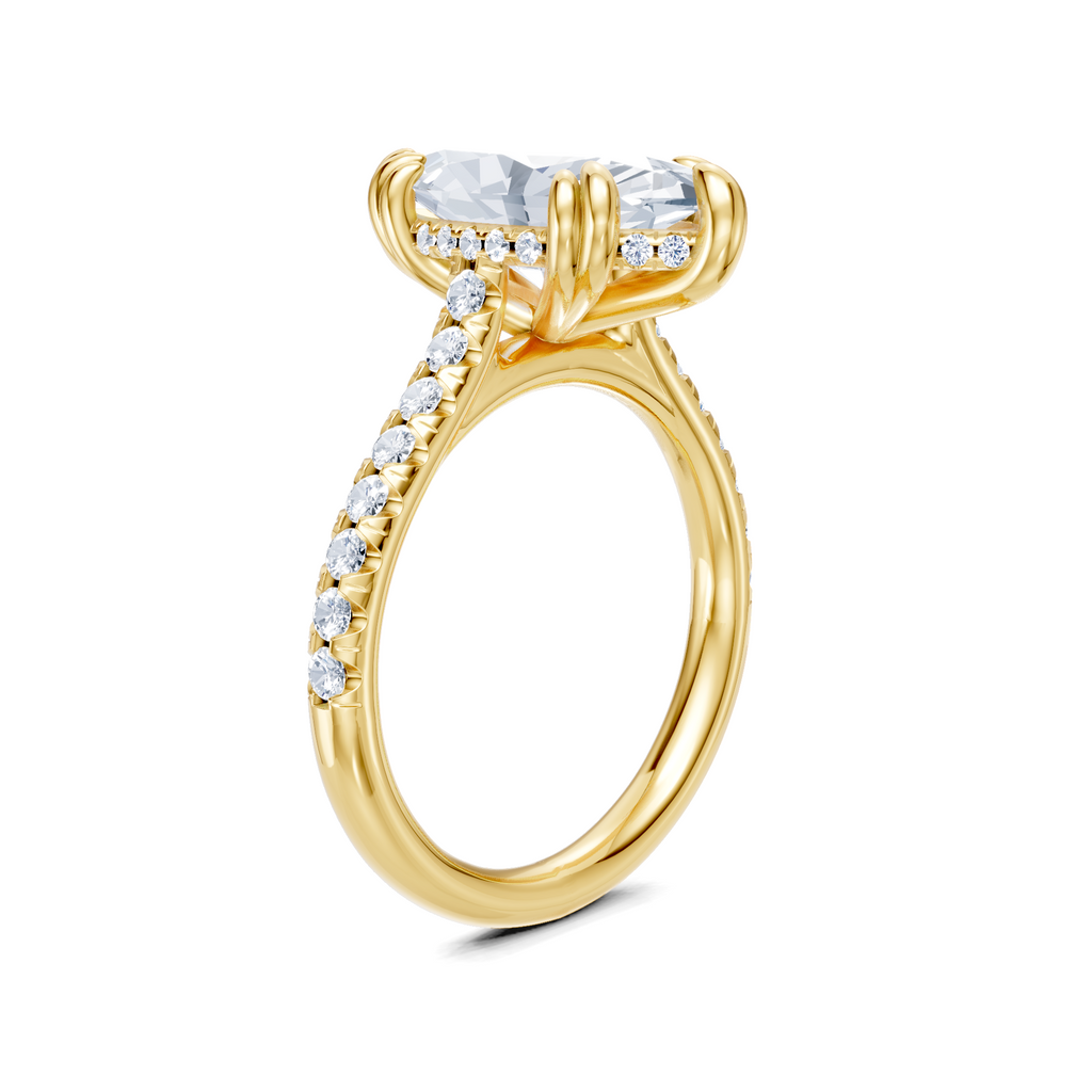 Image for Chateau Side Stone Engagement Ring | 18k Yellow Gold