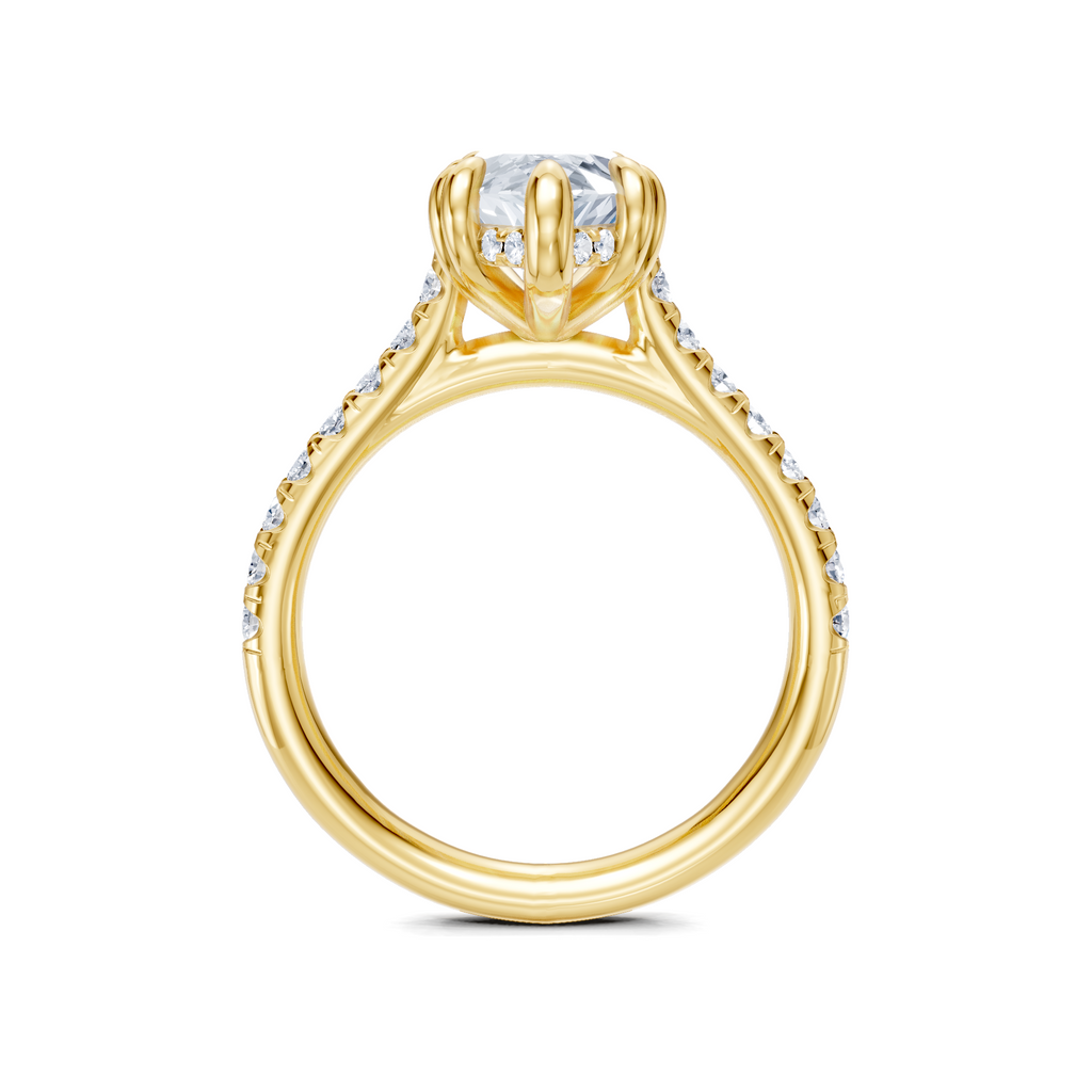 Image for Chateau Side Stone Engagement Ring | 18k Yellow Gold