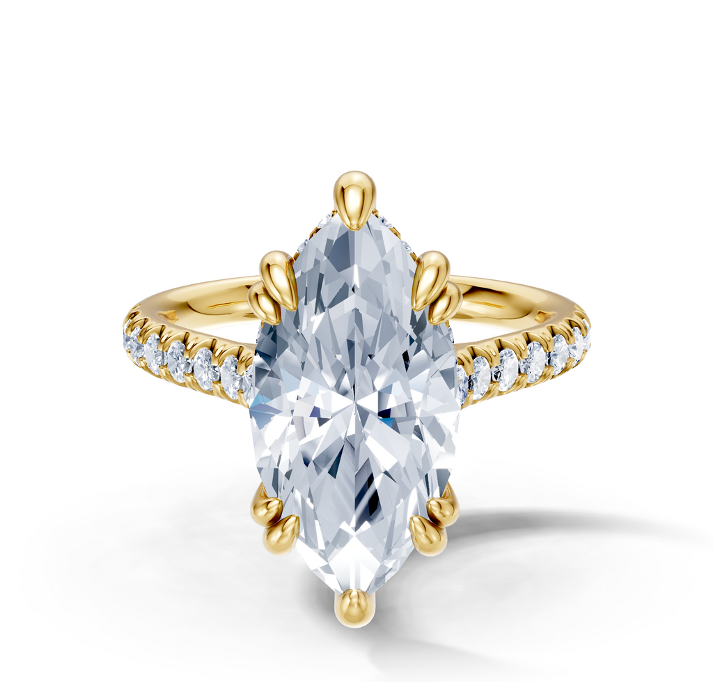 Image for Chateau Side Stone Engagement Ring | 18k Yellow Gold
