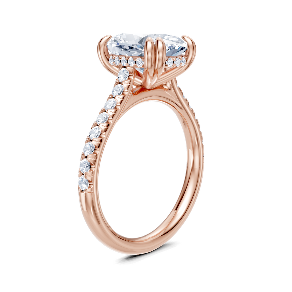 Image for Chateau Side Stone Engagement Ring | 14k Rose Gold