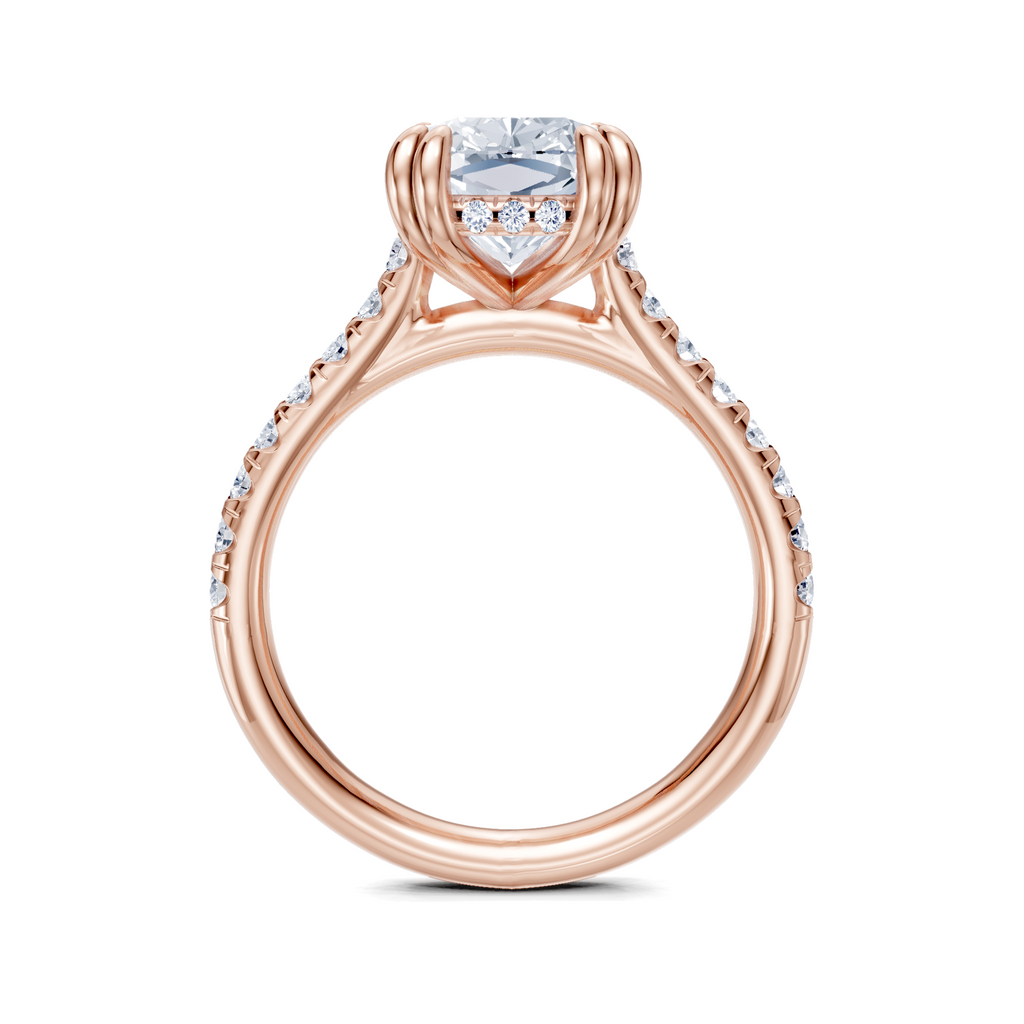 Image for Chateau Side Stone Engagement Ring | 14k Rose Gold