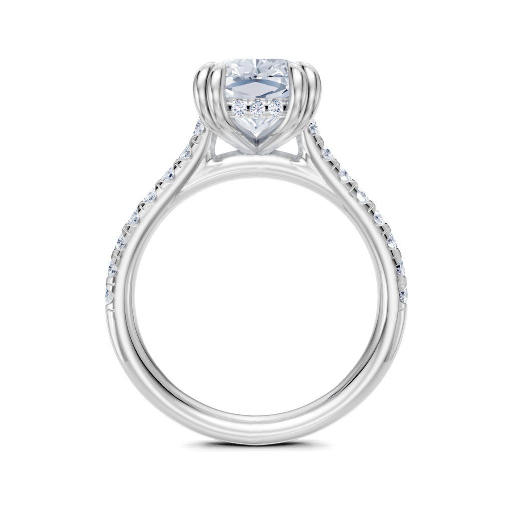 Image for Chateau Side Stone Engagement Ring | 14k White Gold