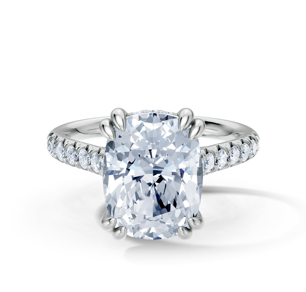 Image for Chateau Side Stone Engagement Ring | 18k White Gold