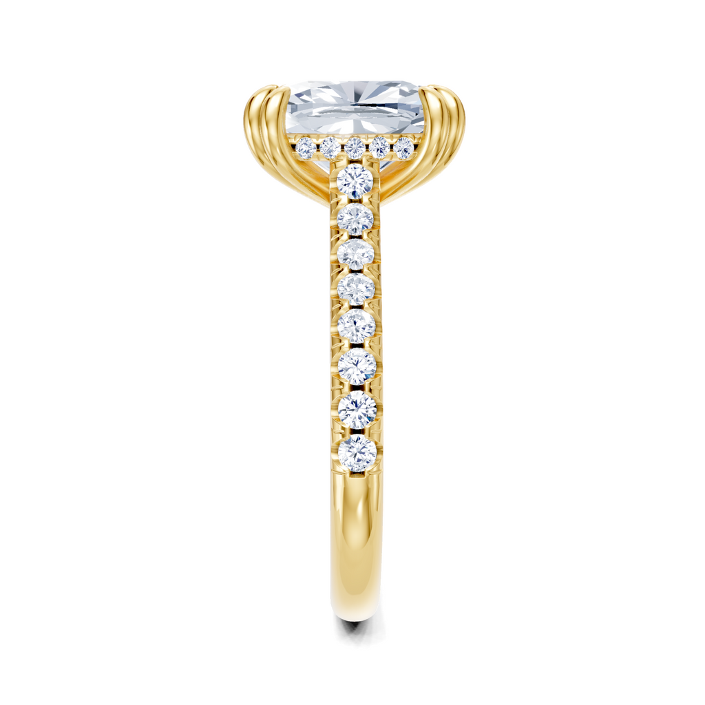 Image for Chateau Side Stone Engagement Ring | 14k Yellow Gold