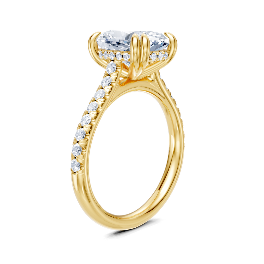 Image for Chateau Side Stone Engagement Ring | 14k Yellow Gold