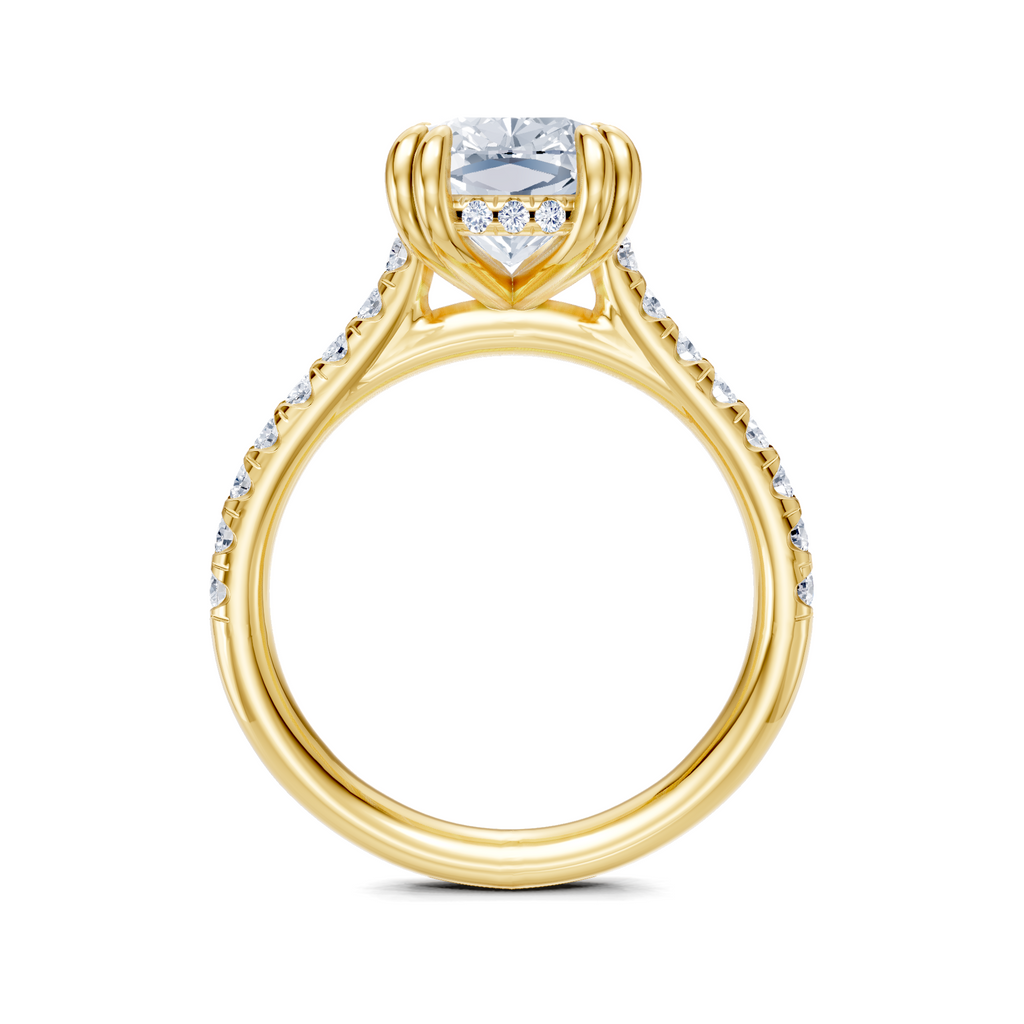 Image for Chateau Side Stone Engagement Ring | 14k Yellow Gold
