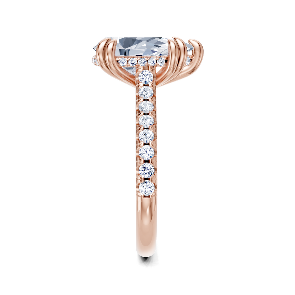 Image for Chateau Side Stone Engagement Ring | 18k Rose Gold