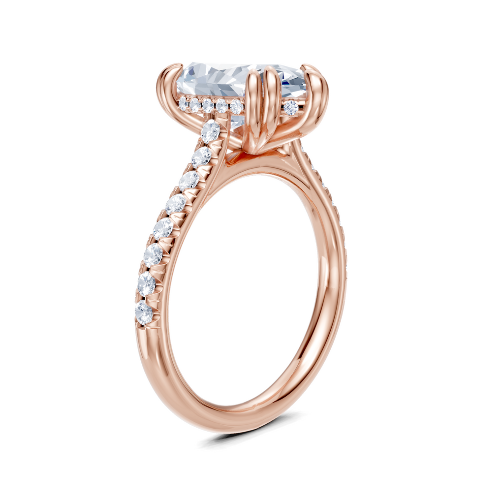 Image for Chateau Side Stone Engagement Ring | 18k Rose Gold