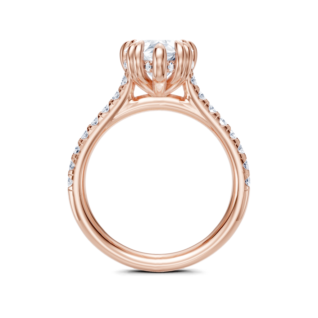 Image for Chateau Side Stone Engagement Ring | 18k Rose Gold