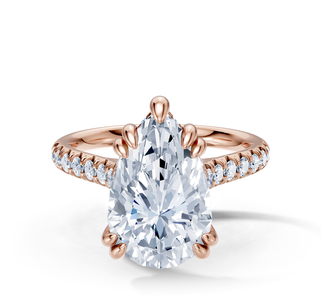 Image for Chateau Side Stone Engagement Ring | 18k Rose Gold