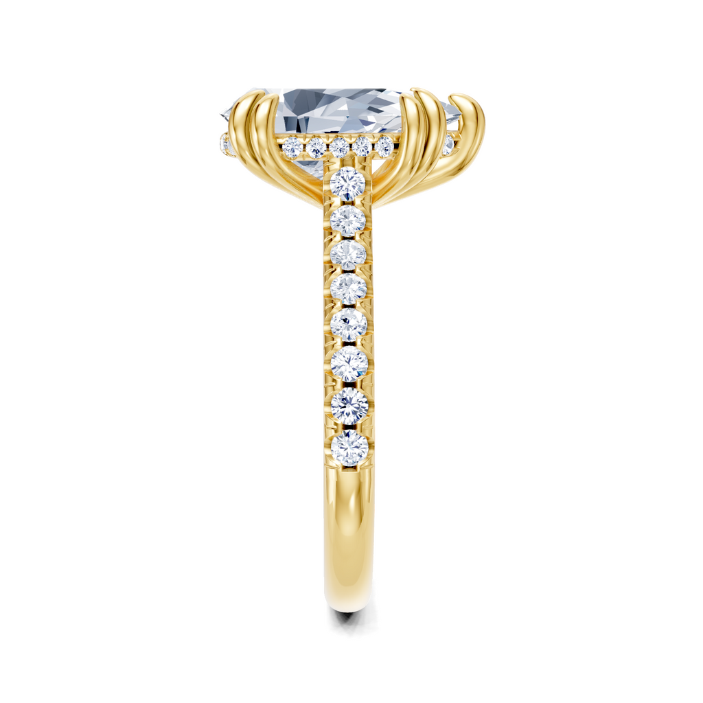 Image for Chateau Side Stone Engagement Ring | 18k Yellow Gold