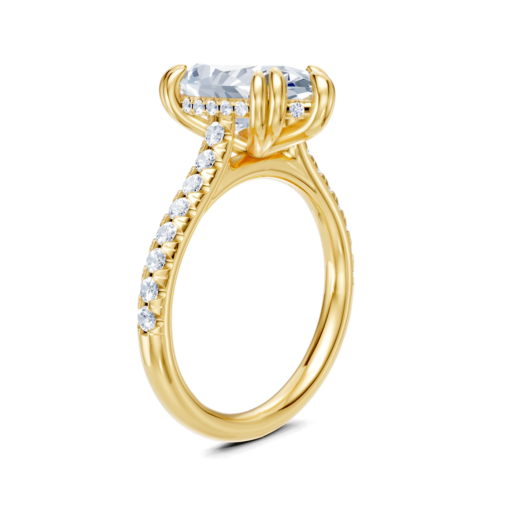Image for Chateau Side Stone Engagement Ring | 18k Yellow Gold