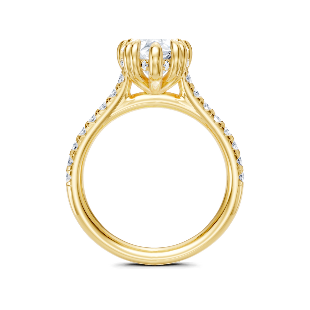 Image for Chateau Side Stone Engagement Ring | 18k Yellow Gold