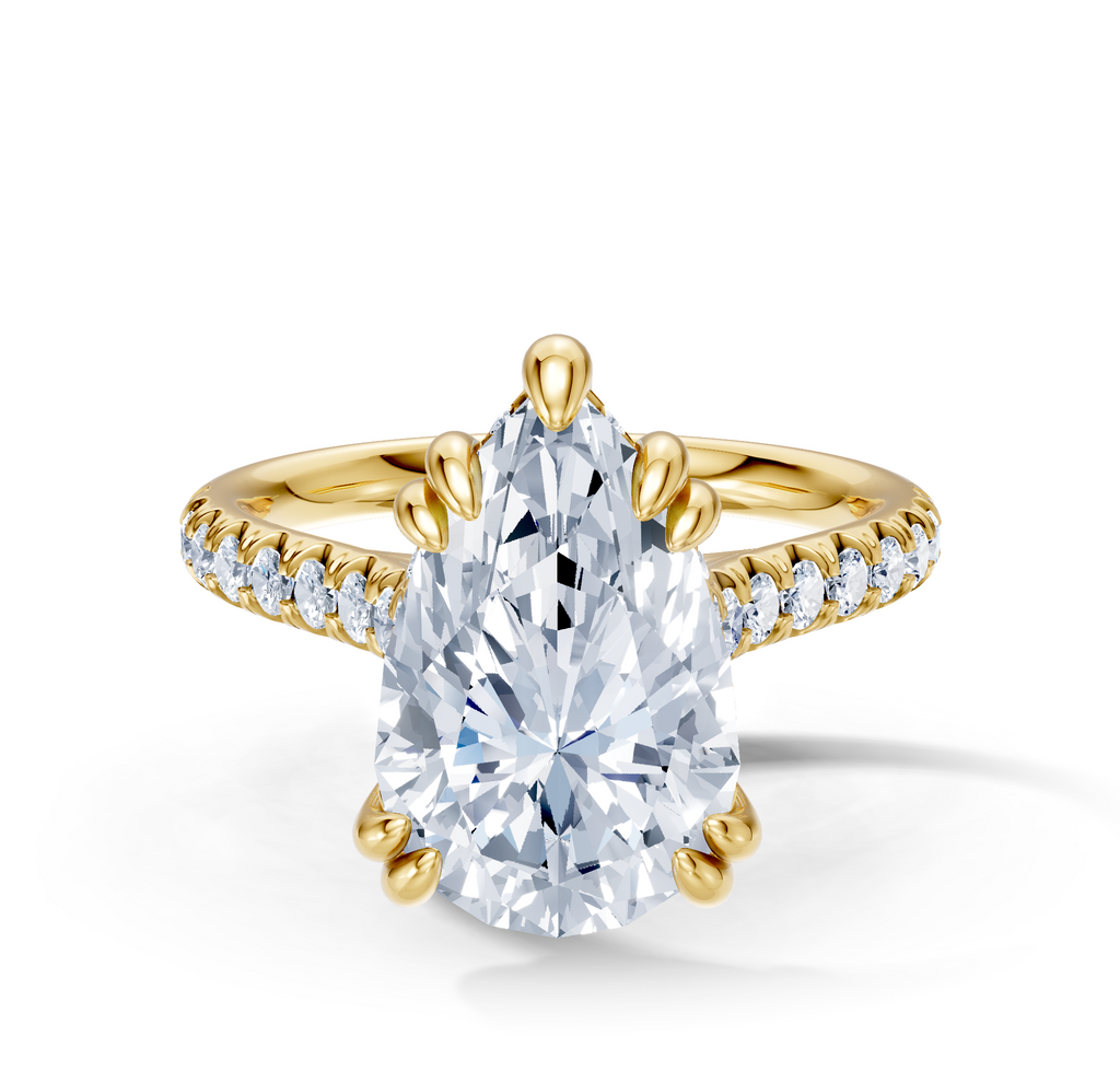 Image for Chateau Side Stone Engagement Ring | 18k Yellow Gold