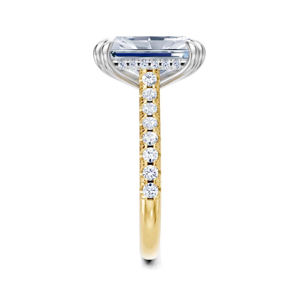Image for Chateau Side Stone Engagement Ring | 14k Two Tone