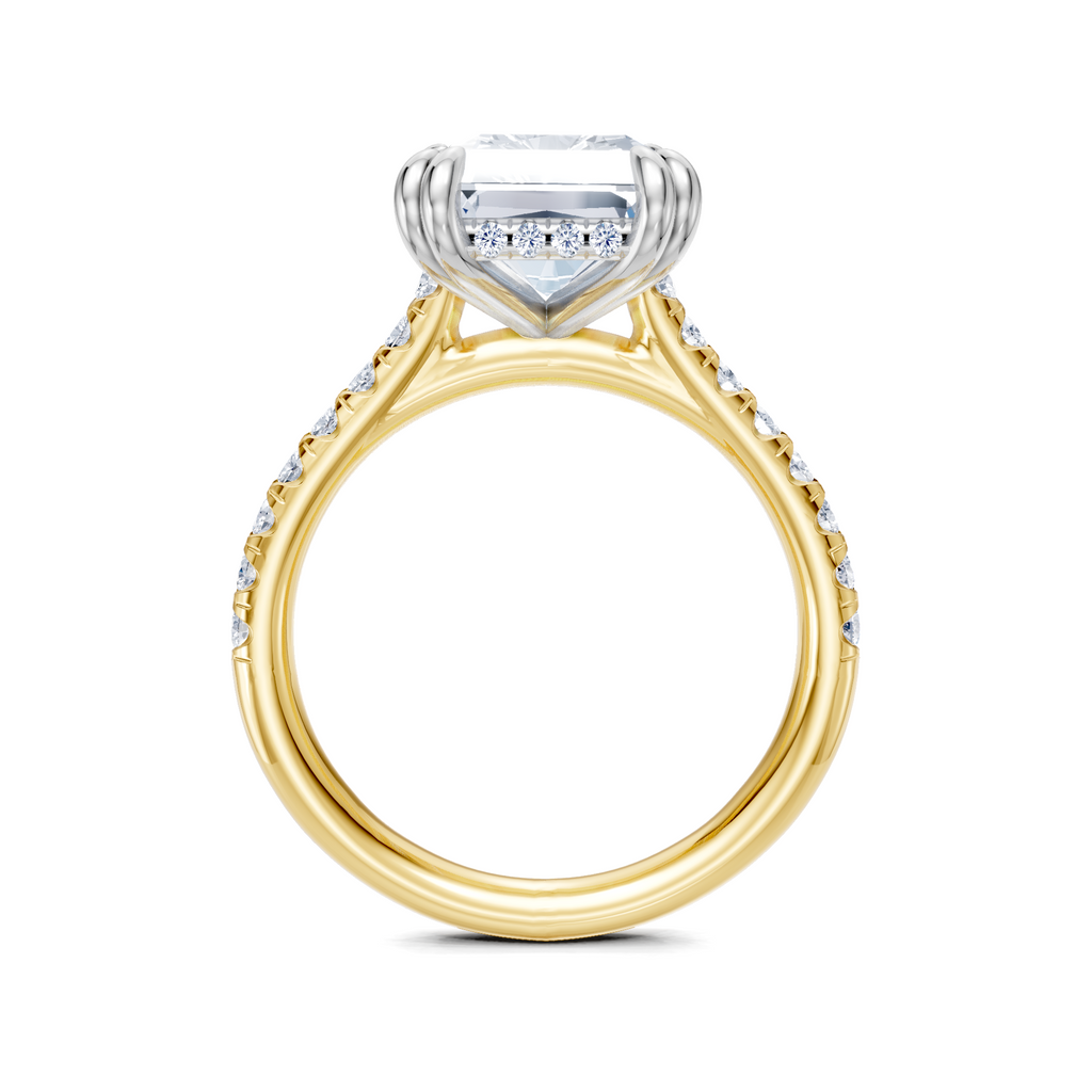 Image for Chateau Side Stone Engagement Ring| 18k Two Tone