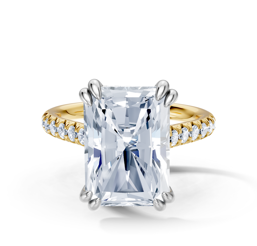 Image for Chateau Side Stone Engagement Ring| 18k Two Tone