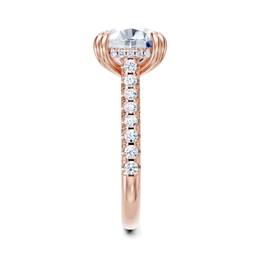 Image for Chateau Side Stone Engagement Ring | 18k Rose Gold