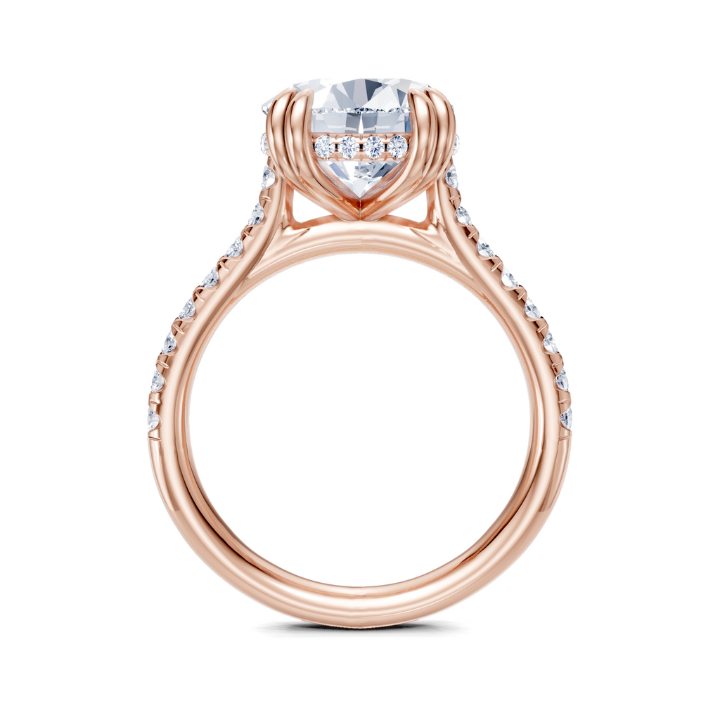 Image for Chateau Side Stone Engagement Ring | 18k Rose Gold