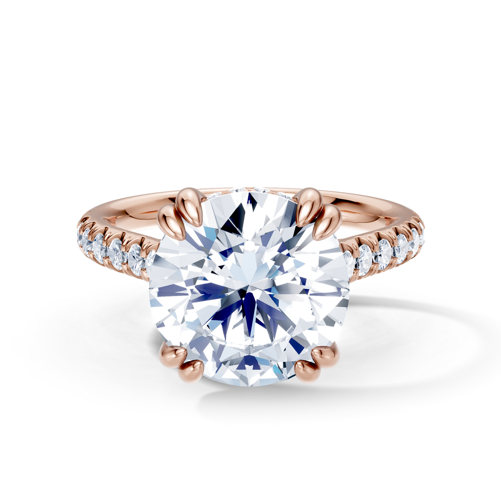 Image for Chateau Side Stone Engagement Ring | 18k Rose Gold